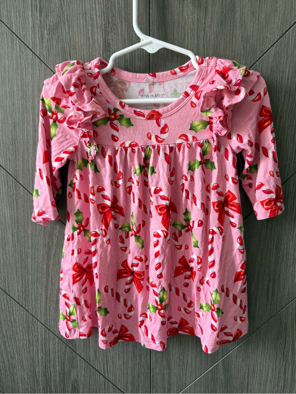 Posh Peanut Helen Baby Girl Candy Cane Dress